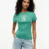 Tricou slim fit vopsit în întregime, cu logo Crest Tricou slim fit vopsit în întregime, cu logo Crest