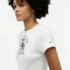 Tricou slim fit vopsit în întregime, cu logo Crest Tricou slim fit vopsit în întregime, cu logo Crest