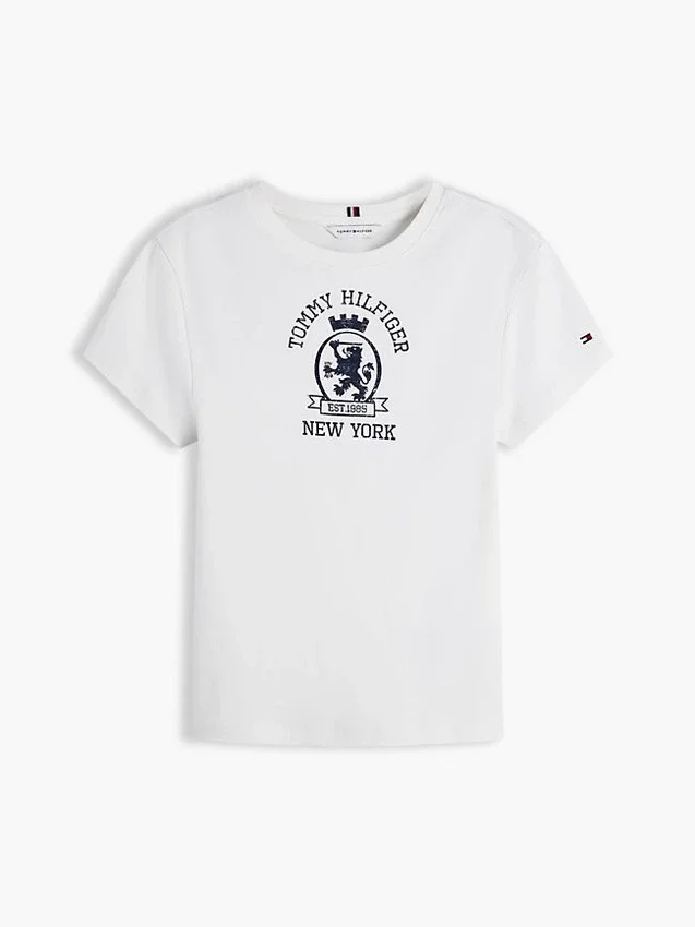 Tricou slim fit vopsit în întregime, cu logo Crest Tricou slim fit vopsit în întregime, cu logo Crest