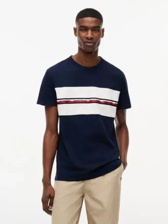 Tricou Tommy Jeans cu bandă cu logo-ul caracteristic
