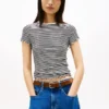 Tricou Tommy Jeans cu bordură ondulată