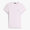 Tricou Tommy Jeans cu bordură ondulată