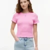 Tricou Tommy Jeans cu croi slim și drapaj