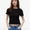 Tricou Tommy Jeans cu croi slim și drapaj