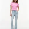 Tricou Tommy Jeans cu croi slim și drapaj