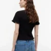 Tricou Tommy Jeans cu croi slim și drapaj