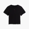 Tricou Tommy Jeans cu croi slim și drapaj
