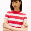 Tricou Tommy Jeans cu croială regular și dungi