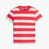 Tricou Tommy Jeans cu croială regular și dungi