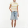 Tricou Tommy Jeans cu dungi de rugby