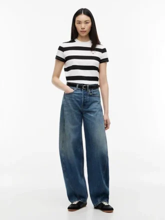Tricou Tommy Jeans cu dungi de rugby