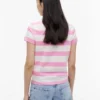 Tricou Tommy Jeans cu dungi de rugby