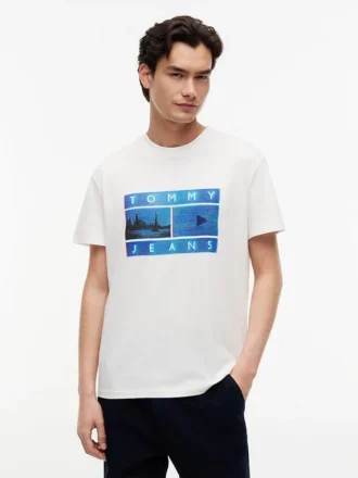 Tricou Tommy Jeans cu imprimeu fotografic