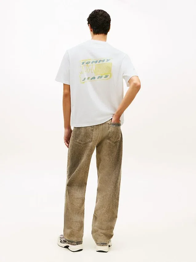Tricou Tommy Jeans cu logo Bubble vopsit cu spray Tricou Tommy Jeans cu logo Bubble vopsit cu spray