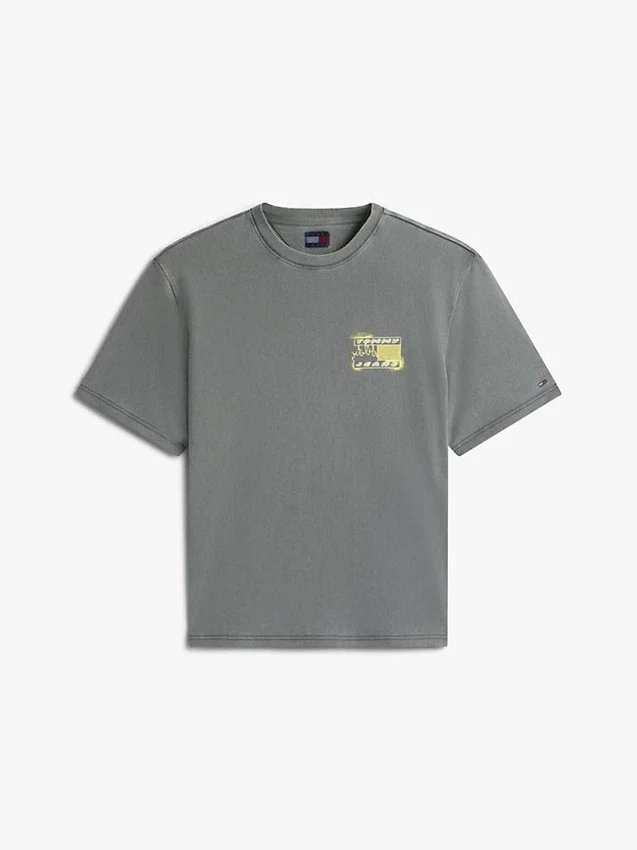 Tricou Tommy Jeans cu logo Bubble vopsit cu spray Tricou Tommy Jeans cu logo Bubble vopsit cu spray