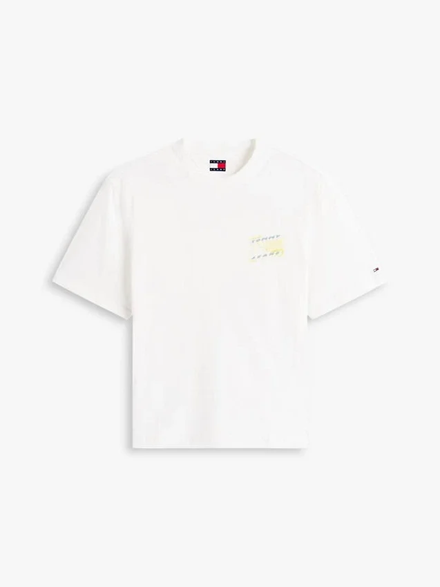 Tricou Tommy Jeans cu logo Bubble vopsit cu spray Tricou Tommy Jeans cu logo Bubble vopsit cu spray