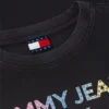 Tricou Tommy Jeans cu logo din cristale