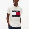 Tricou Tommy Jeans cu logo mare în formă de steag