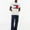 Tricou Tommy Jeans cu logo mare în formă de steag