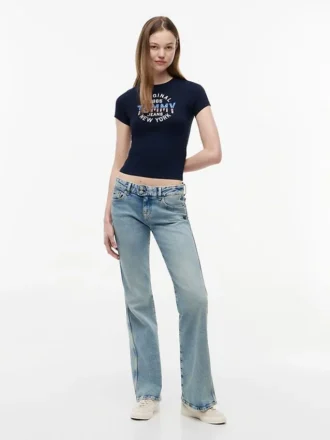 Tricou Tommy Jeans cu logo Retro NY