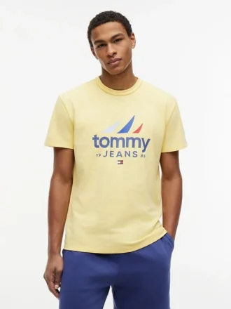 Tricou Tommy Jeans cu logo Sailing