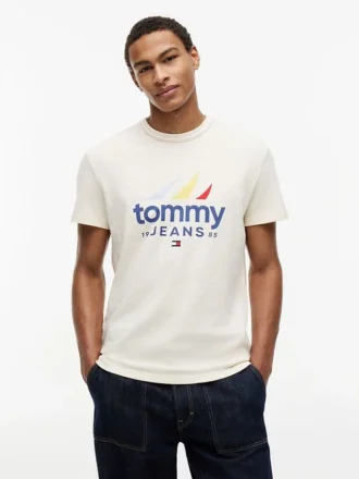 Tricou Tommy Jeans cu logo Sailing
