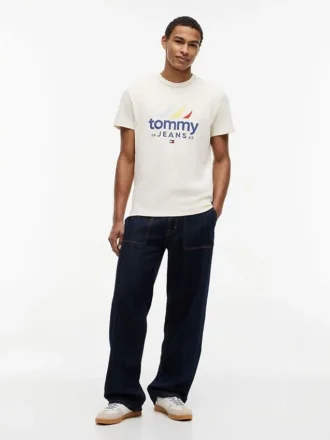 Tricou Tommy Jeans cu logo Sailing