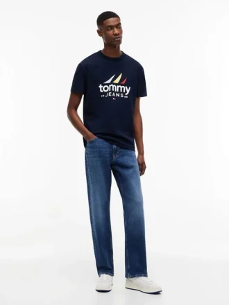 Tricou Tommy Jeans cu logo Sailing