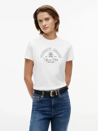Tricou Tommy Jeans cu logo Sports Club