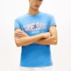 Tricou Tommy Jeans cu logo steag ondulat