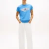 Tricou Tommy Jeans cu logo steag ondulat