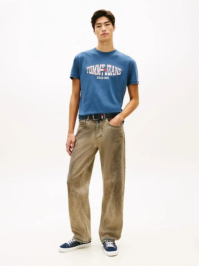Tricou Tommy Jeans cu logo steag ondulat Tricou Tommy Jeans cu logo steag ondulat