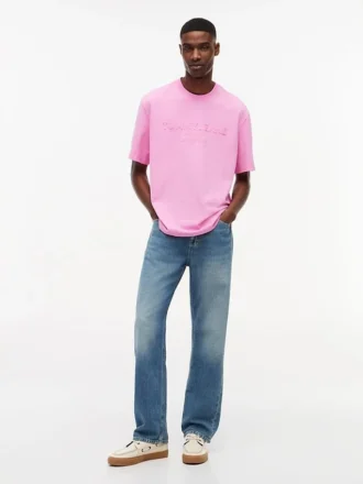 Tricou Tommy Jeans cu logo uzat