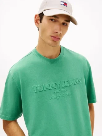 Tricou Tommy Jeans cu logo uzat