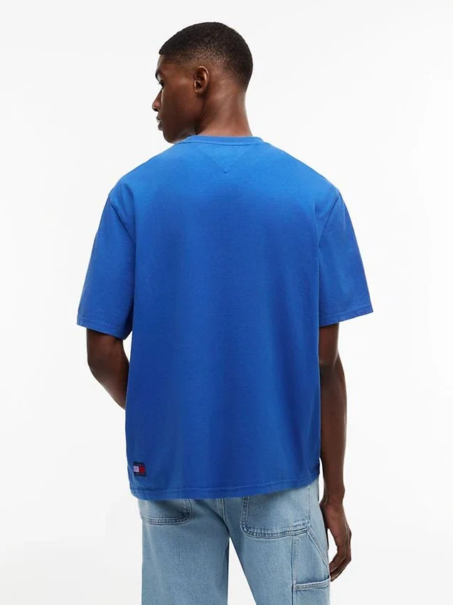 Tricou Tommy Jeans cu logo uzat Tricou Tommy Jeans cu logo uzat