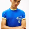 Tricou Tommy Jeans cu logo vopsit cu spray
