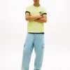 Tricou Tommy Jeans cu logo vopsit cu spray