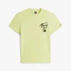Tricou Tommy Jeans cu logo vopsit cu spray