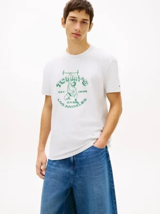 Tricou Tommy Jeans cu logo Weightlifter