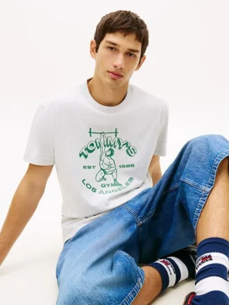 Tricou Tommy Jeans cu logo Weightlifter