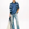 Tricou Tommy Jeans cu steaguri ondulate