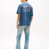 Tricou Tommy Jeans cu steaguri ondulate