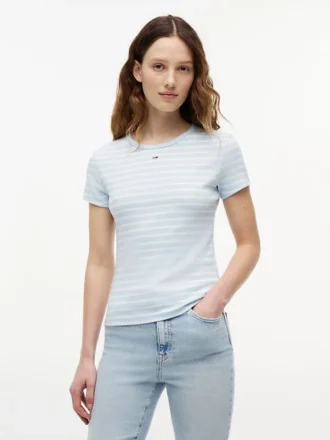 Tricou Tommy Jeans Slim Stretch Ribbed