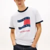 Tricou Tommy Jeans Wavy Flag Ringer