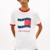 Tricou Tommy Jeans Wavy Flag Ringer