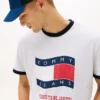 Tricou Tommy Jeans Wavy Flag Ringer