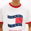 Tricou Tommy Jeans Wavy Flag Ringer