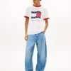 Tricou Tommy Jeans Wavy Flag Ringer