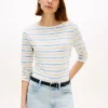 Tricou ușor cu guler în formă de barcă Tricou ușor cu guler în formă de barcă
