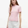 Tricou ușor din tricot cu nervuri